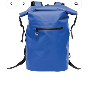 Sleek Blue Roll-Top Backpack for Men